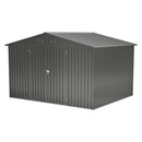 10X8 FT Outdoor Storage Shed, All Weather Metal Sheds With Lockable Doors, Tool Shed For Garden, Patio, Backyard, Lawn, Black