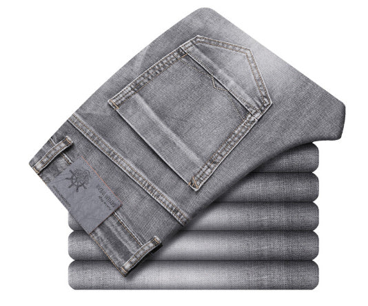 Straight Slim Casual Jeans Men