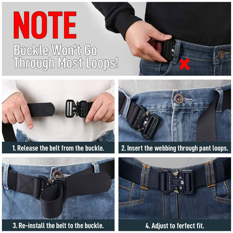 Men Multifunction Nylon Military Tactical Adjustable Waist Belt Quick Release Belt