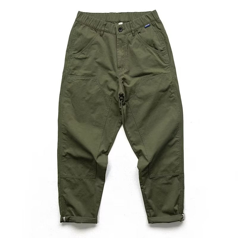 Men's Cotton Twill Stretch Slim Casual Pants Straight