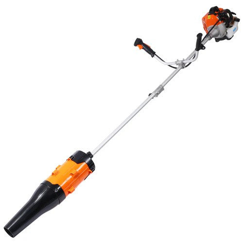 3-in-1 Blower, String Trimmer & 10" Brush Cutter with Rubber Handle and Shoulder Strap