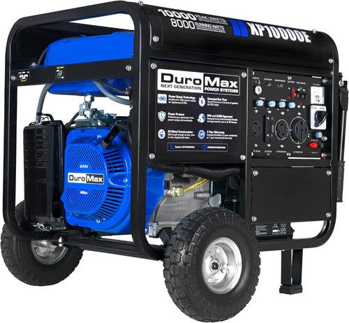 DuroMax XP13000EH Dual Fuel Portable Generator for Home Backup Power