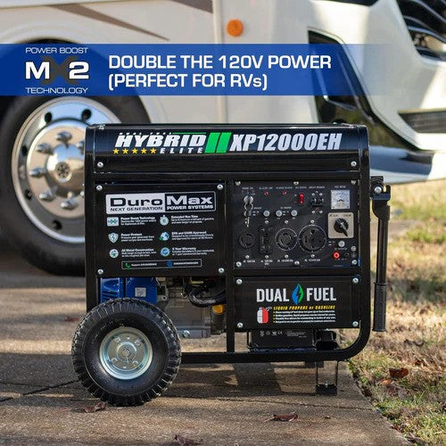 DuroMax XP13000EH Dual Fuel Portable Generator for Home Backup Power