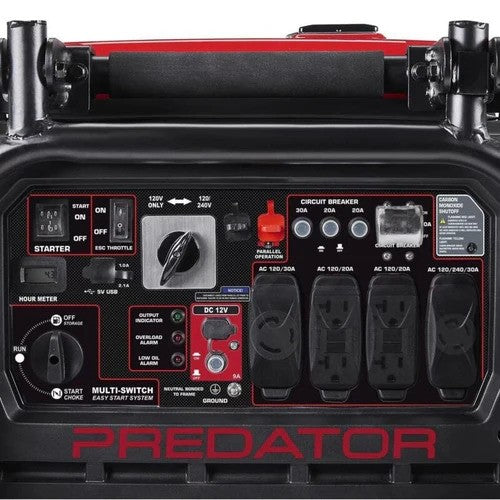 Predator 9500 Watt Super Quiet Inverter Generator with CO Secure Tech