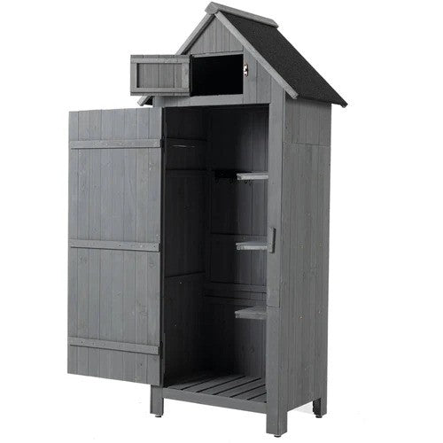 Outdoor Storage Cabinet Tool Shed Wooden Garden Shed