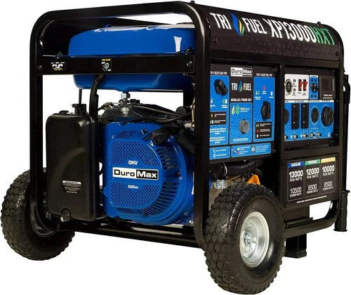 DuroMax XP13000HXT Tri-Fuel Portable Generator with CO Alert Technology